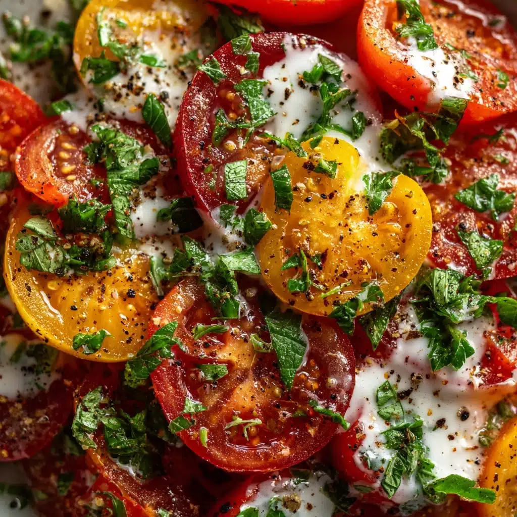 Tomato Garlic Salad Recipe - Recipe Image