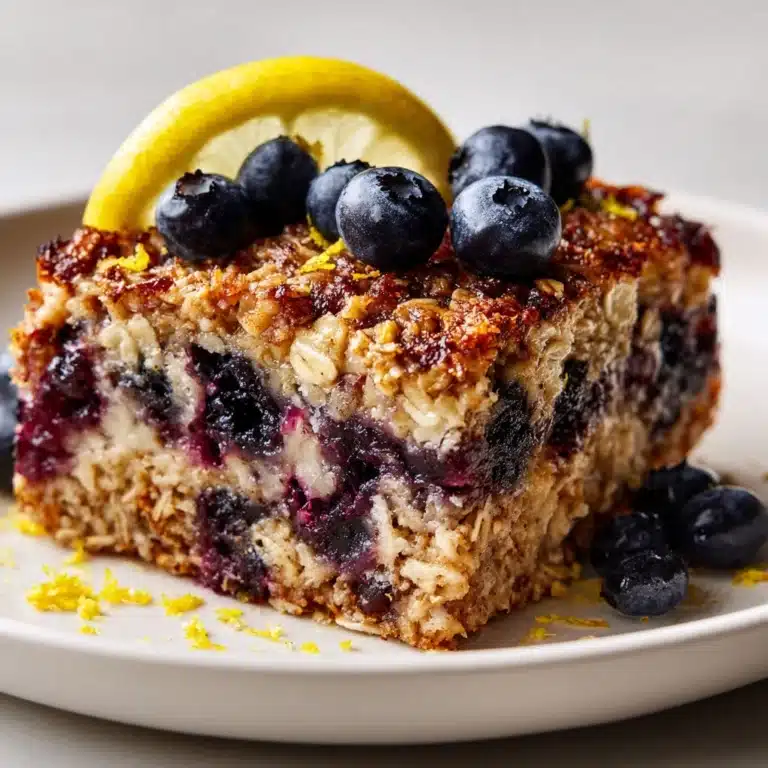 Lemon Blueberry Baked Oatmeal Recipe