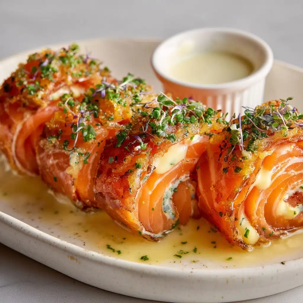 Stuffed Salmon Pinwheels Recipe - Recipe Image