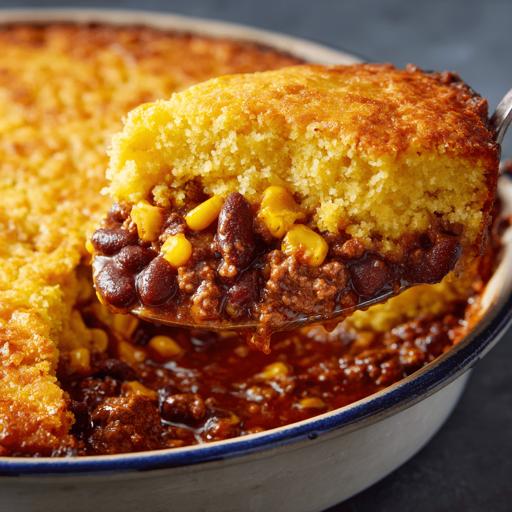 Easy Cowboy Cornbread Casserole Recipe - Recipe Image