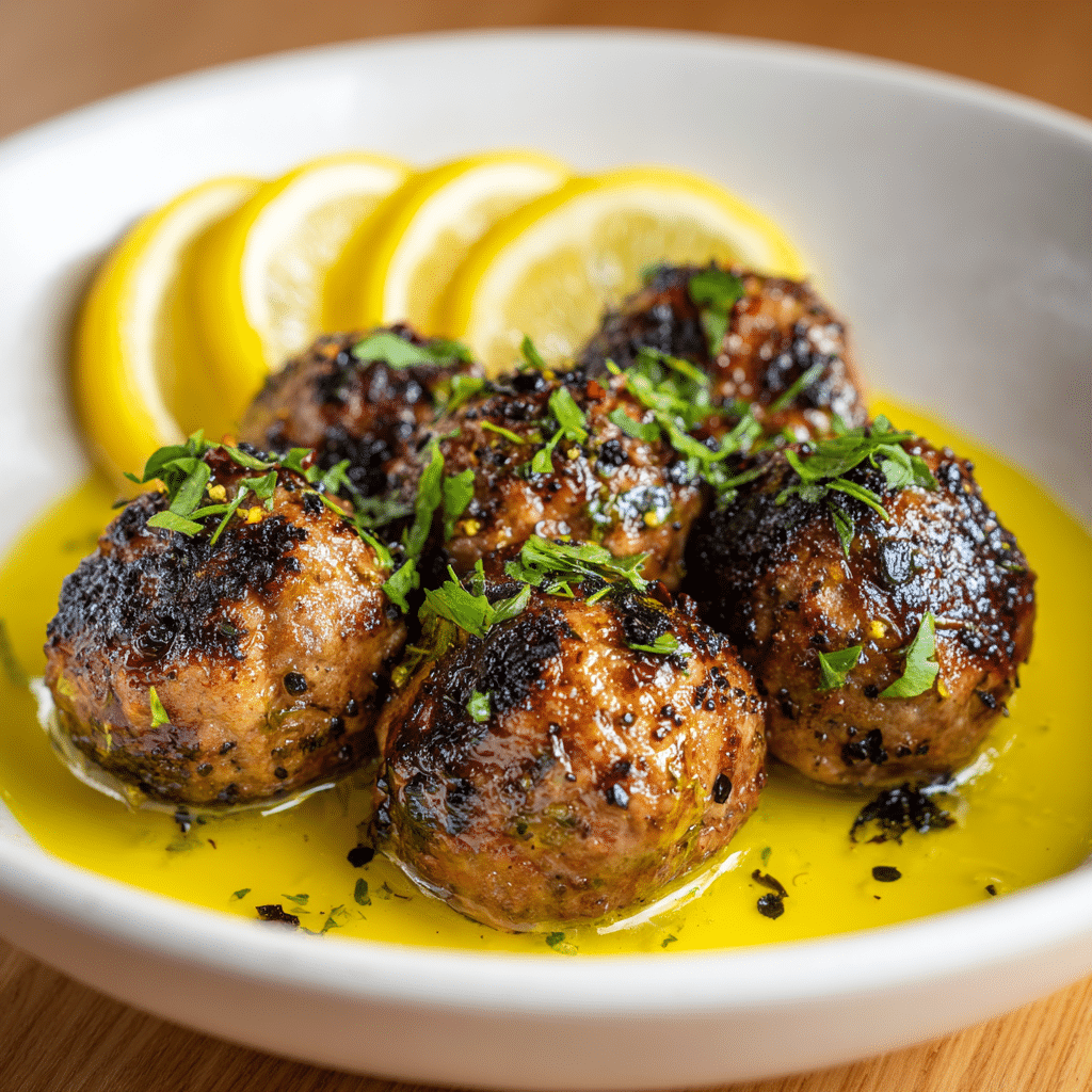 Lemon Pepper Chicken Meatballs Recipe - Recipe Image