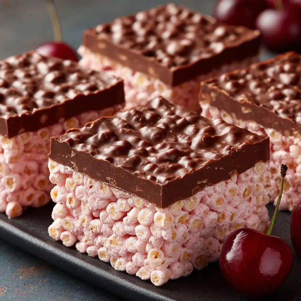 Chocolate Covered Cherry Rice Krispies Treats Recipe - Recipe Image