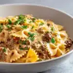 Creamy Beef and Bowtie Pasta Recipe