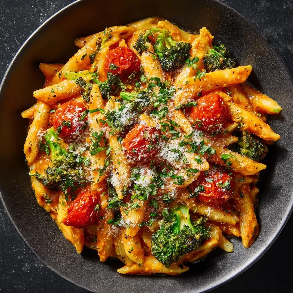 Creamy Tomato Pasta with Broccoli Recipe - Recipe Image
