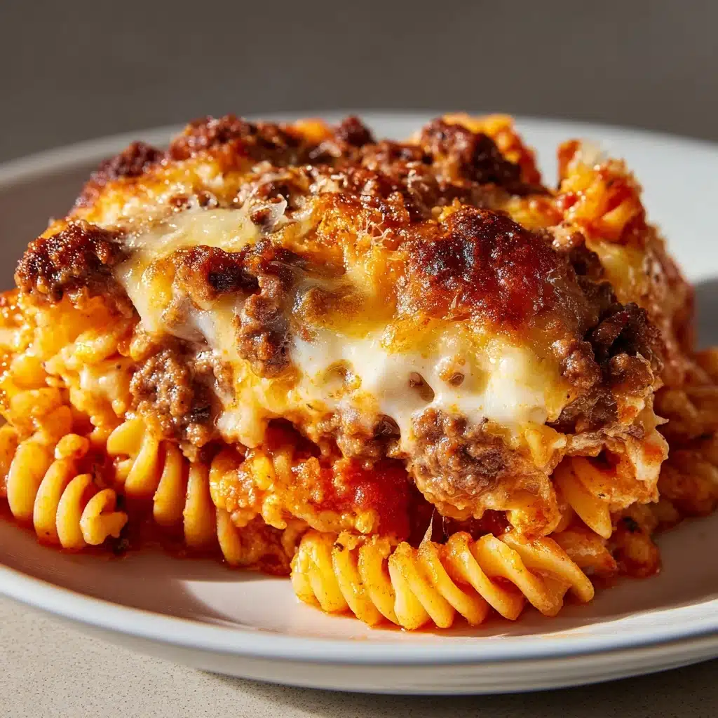 Cheesy Baked Beef Pasta Recipe - Recipe Image