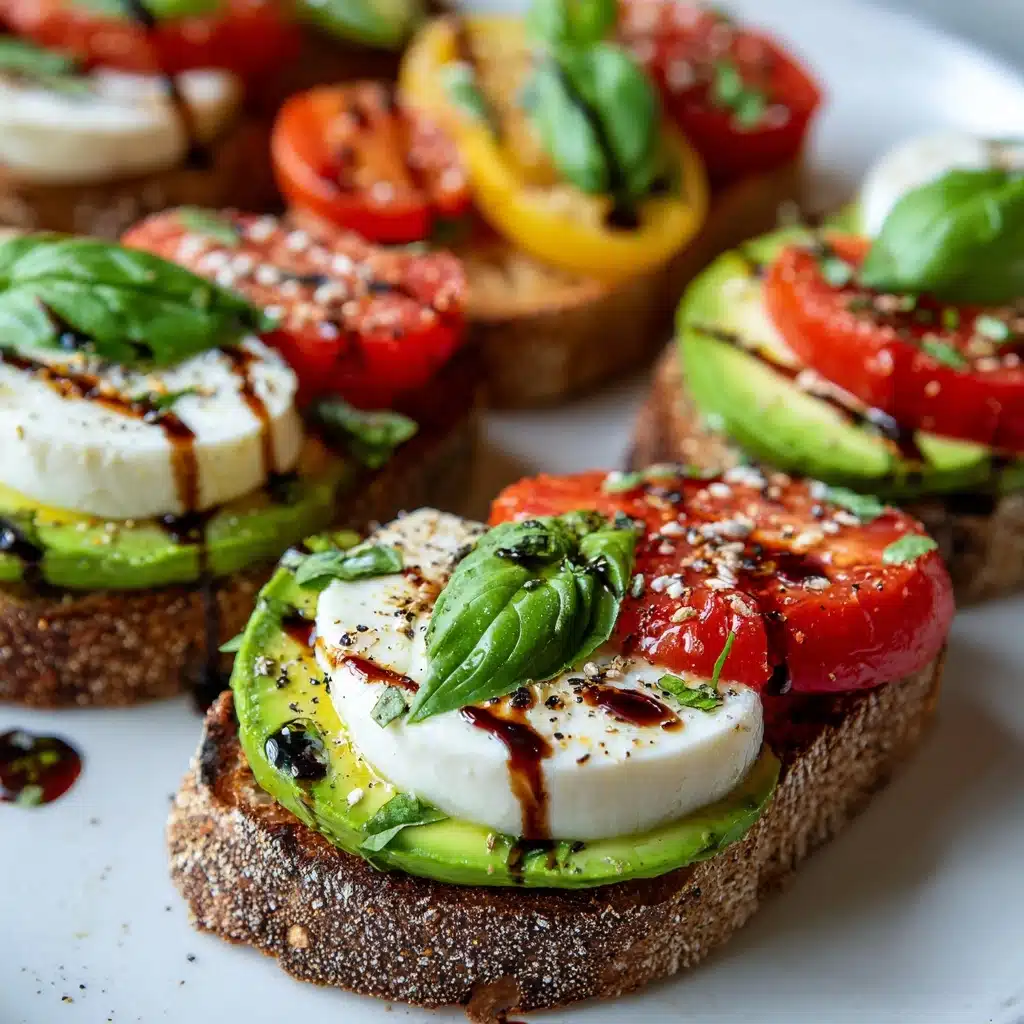 Avocado Caprese Toast Recipe - Recipe Image