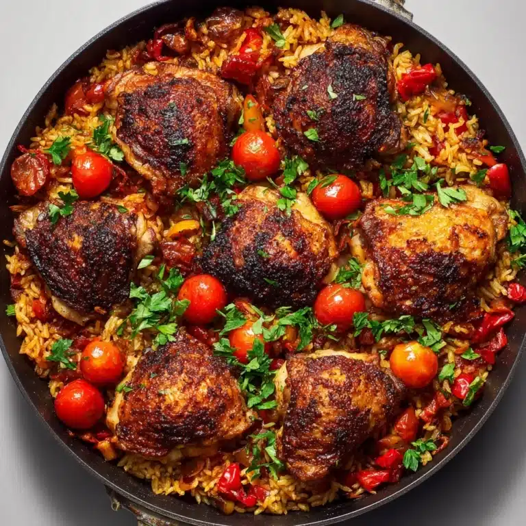 One-Pot Italian Tomato Chicken and Rice Recipe