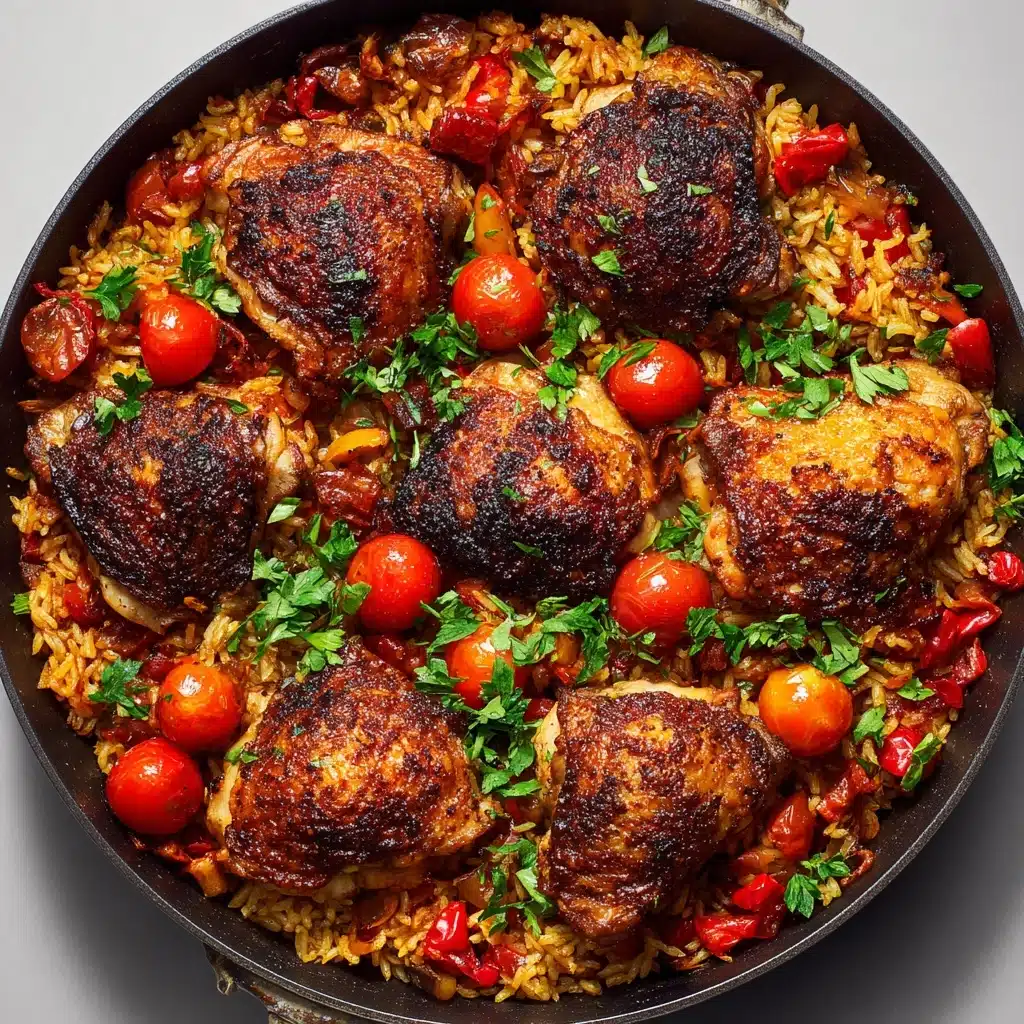 One-Pot Italian Tomato Chicken and Rice Recipe - Recipe Image