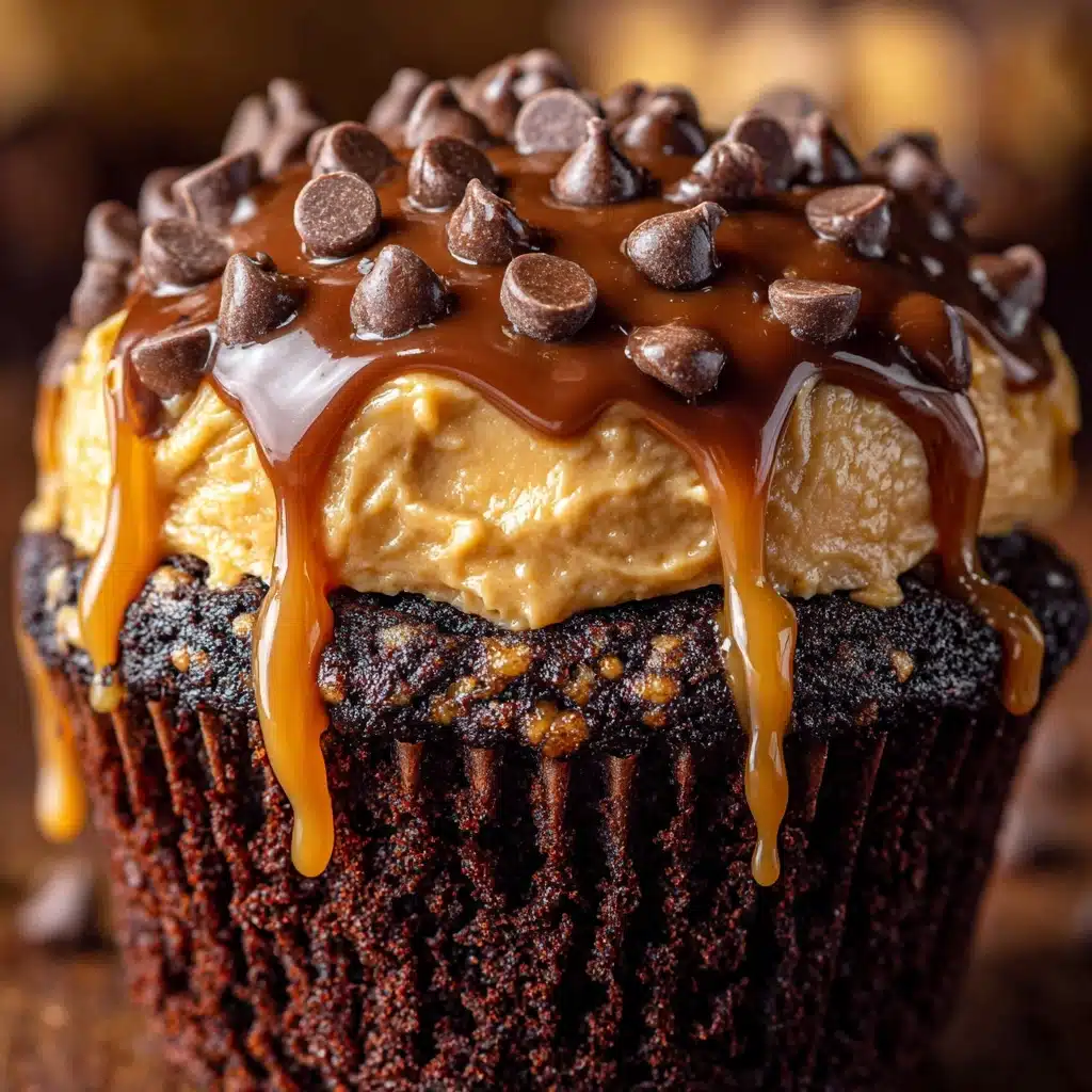 Gooey Peanut Butter Lava Cupcakes Recipe - Recipe Image