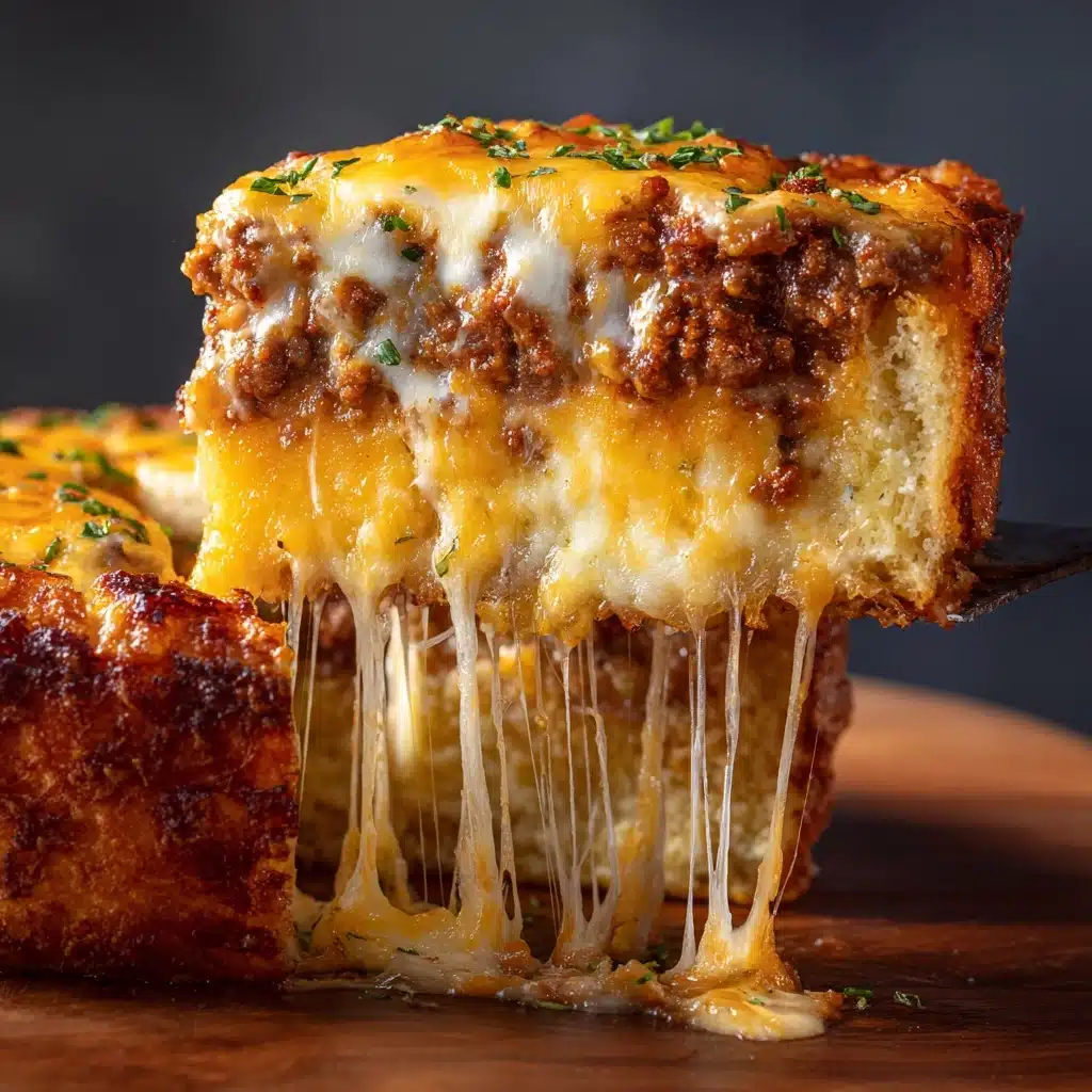 Garlic Bread Cheesy Sloppy Joe Bake Recipe - Recipe Image