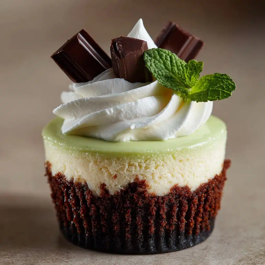 Mint Mini Cheesecakes Recipe - Recipe Image