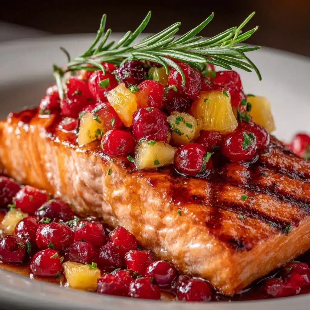 Holiday Glazed Salmon with Cranberry-Pineapple Relish Recipe - Recipe Image