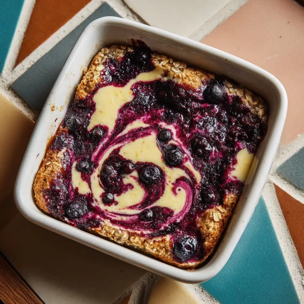 Blueberry Cheesecake Baked Oats Recipe - Recipe Image