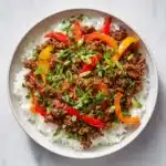 Beef and Pepper Rice Bowl Recipe