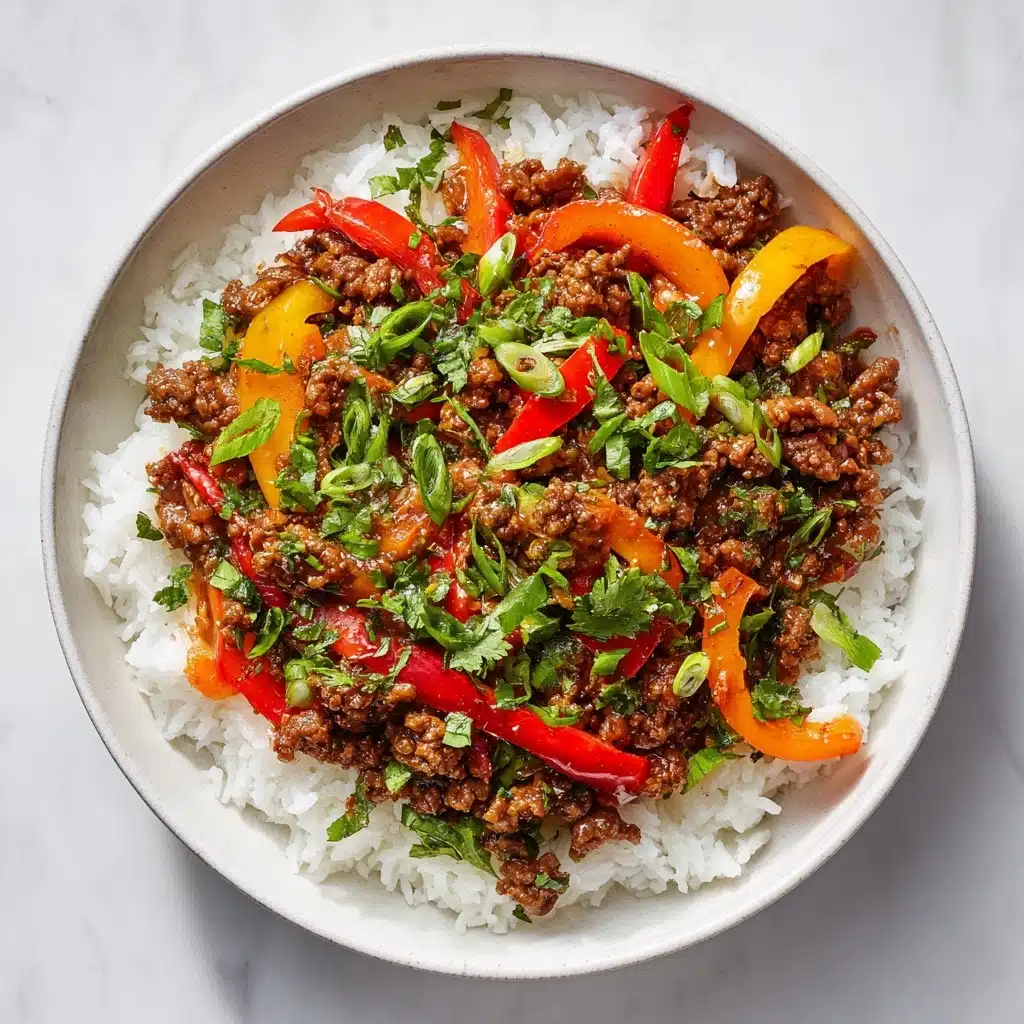 Beef and Pepper Rice Bowl Recipe - Recipe Image