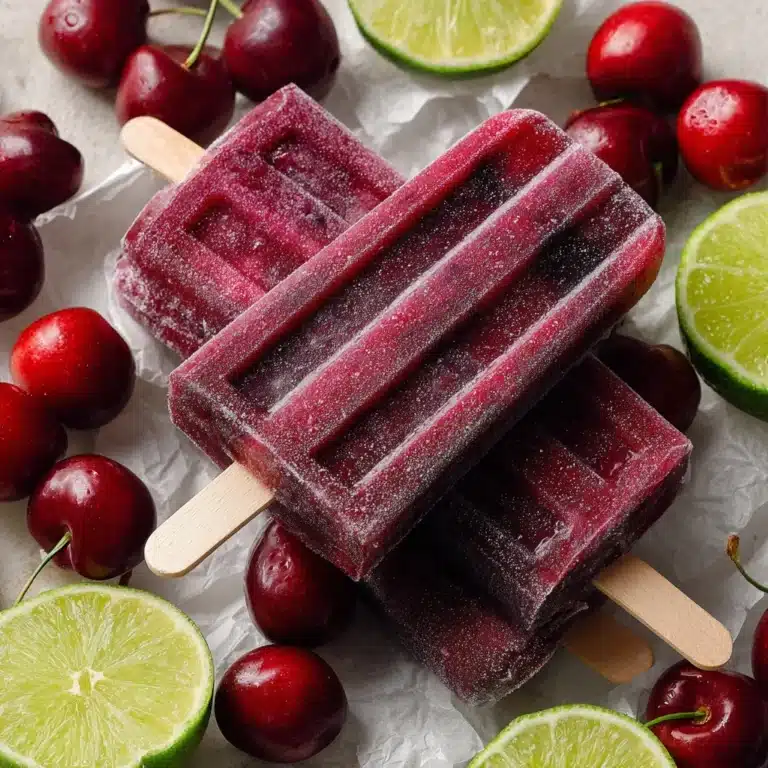 Cherry Lime Ice Pops Recipe
