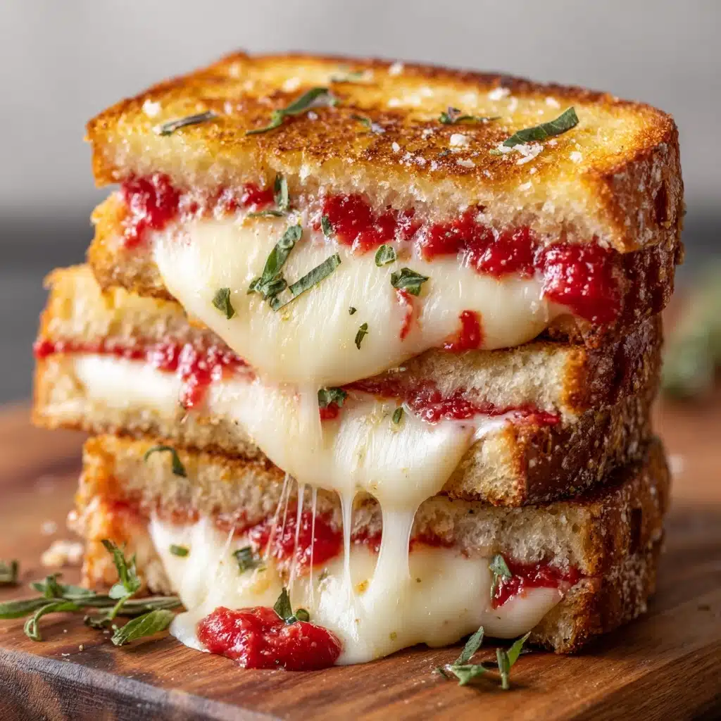 Garlic Parmesan Pizza Grilled Cheese Recipe - Recipe Image