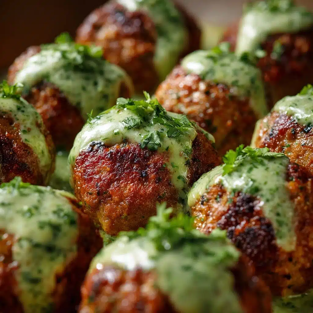 Baked Salmon Meatballs with Avocado Sauce Recipe - Recipe Image
