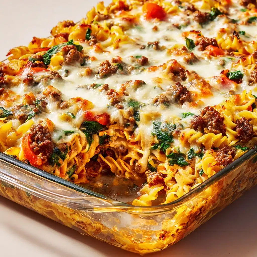 Hearty Spinach and Sausage Pasta Bake Recipe - Recipe Image