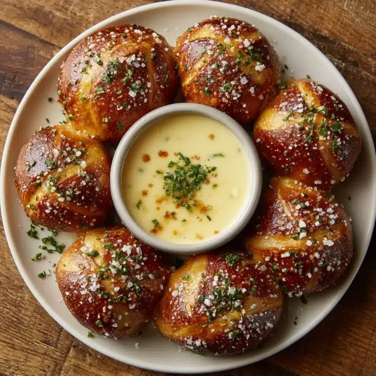 Soft Pretzel Bites with Vegan Cheese Sauce Recipe