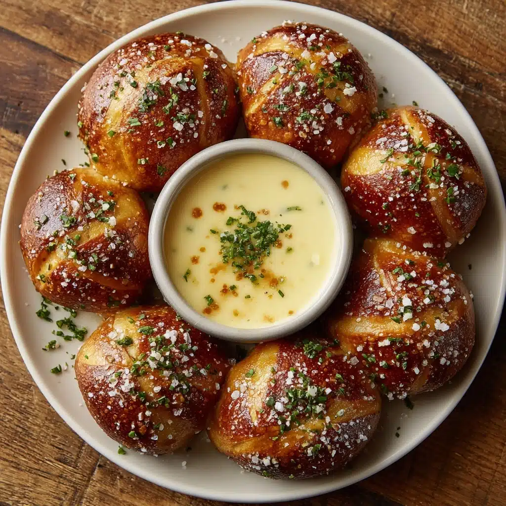 Soft Pretzel Bites with Vegan Cheese Sauce Recipe