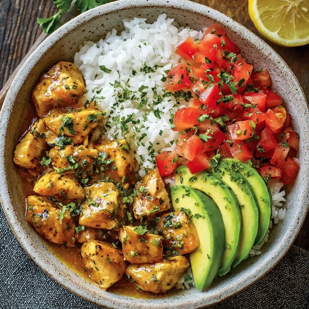 Creamy Coconut Chicken Rice Bowl Recipe - Recipe Image