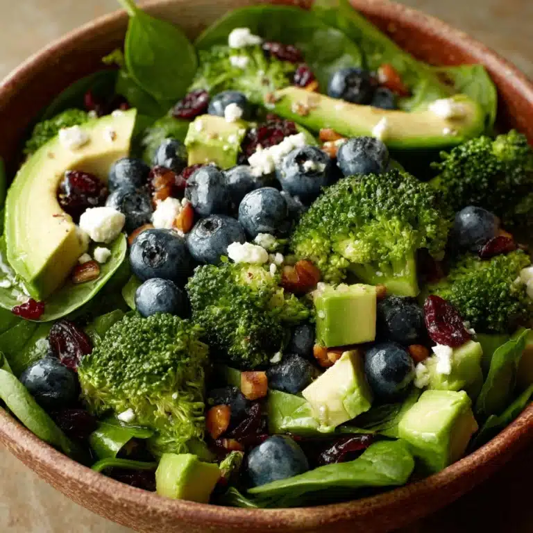 Blueberry Broccoli Spinach Salad Recipe