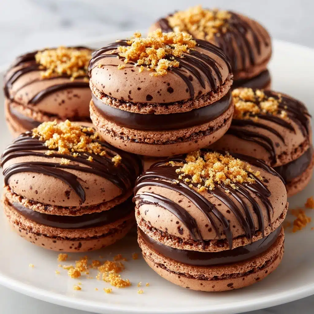 Nutella Drizzle Macarons Recipe - Recipe Image