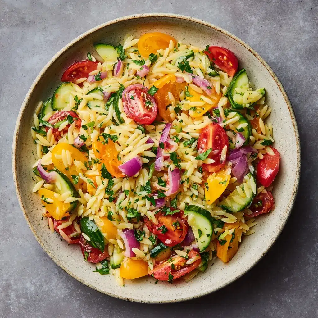 Rainbow Orzo Salad Recipe - Recipe Image