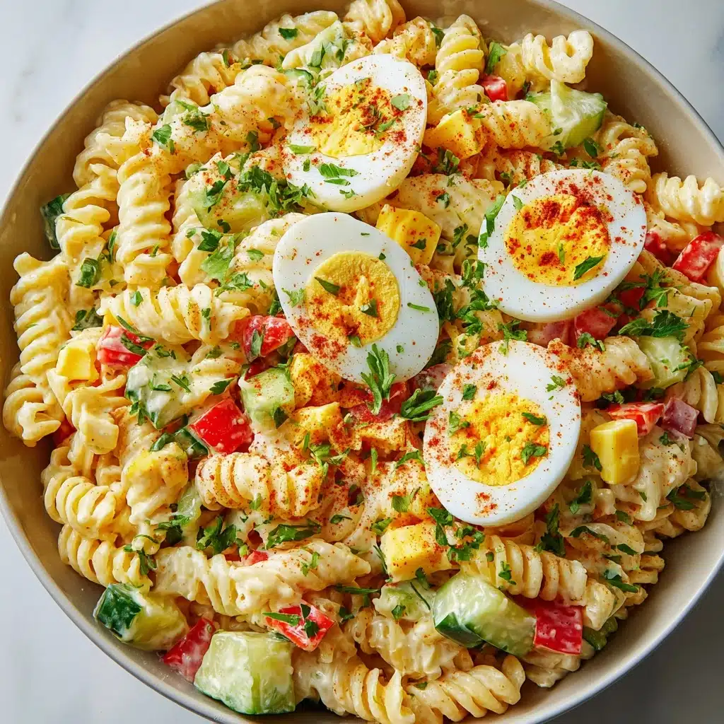 Deviled Egg Pasta Salad Recipe - Recipe Image