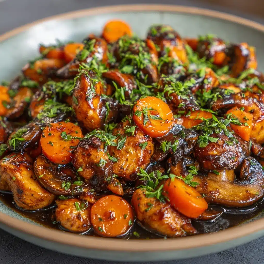 Black Pepper Chicken with Mushrooms Recipe - Recipe Image