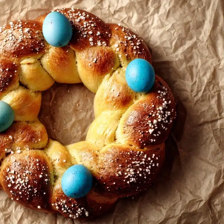 Italian Easter Bread With Dyed Eggs Recipe