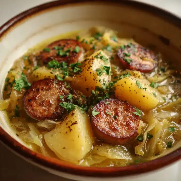 Creamy Cabbage & Sausage Soup Recipe