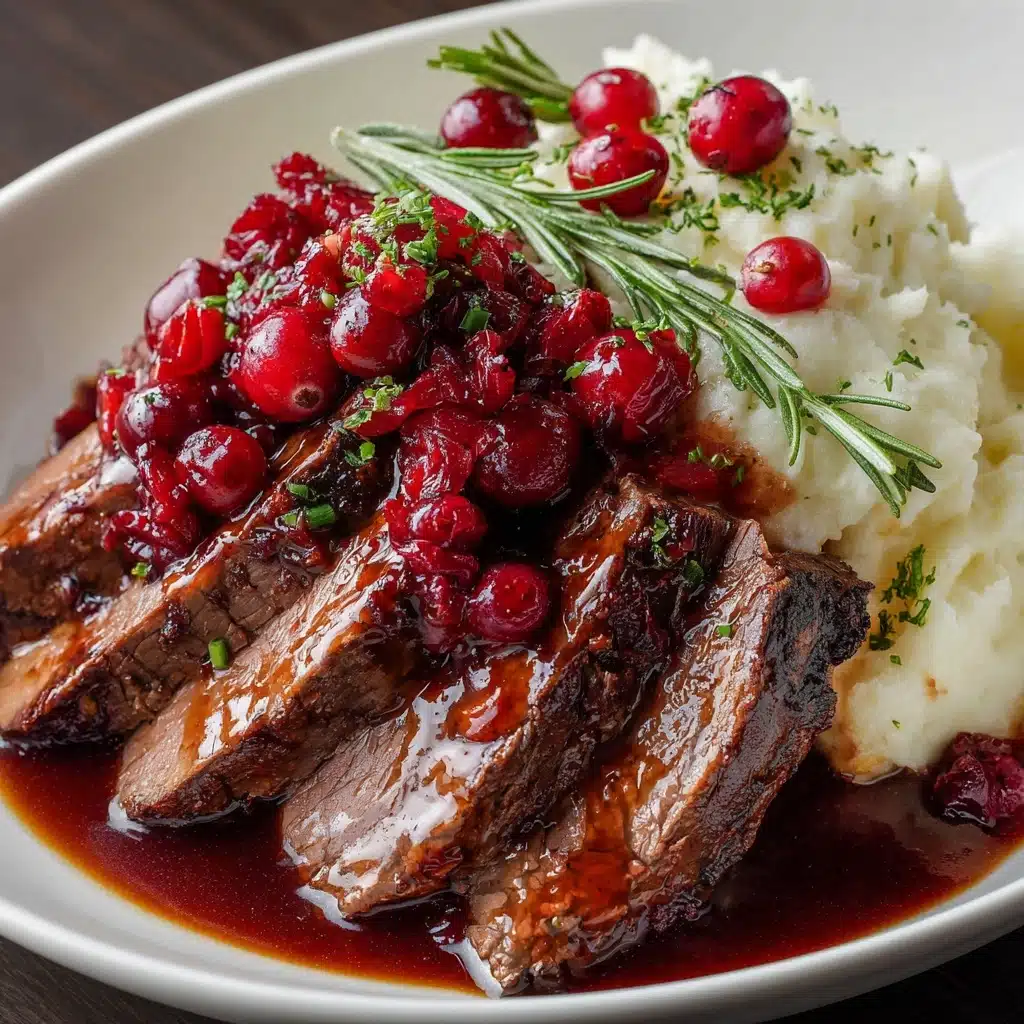 Cranberry Balsamic Roast Beef Recipe - Recipe Image