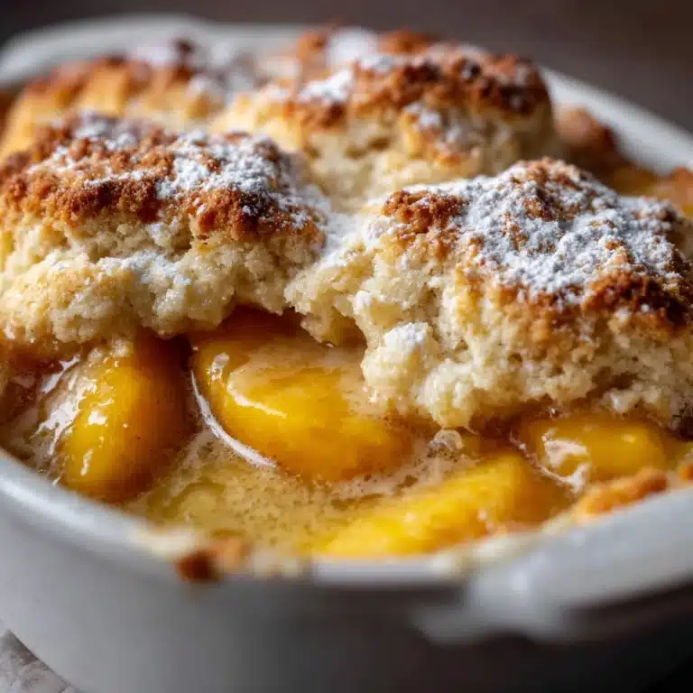Homemade Old Time Oven Peach Cobbler Recipe