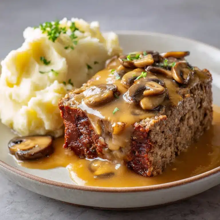 Meatloaf with Mushroom Gravy Recipe