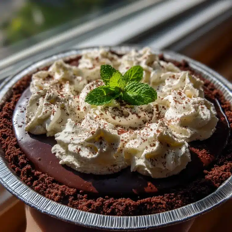 Chocolate Mint Pie Recipe