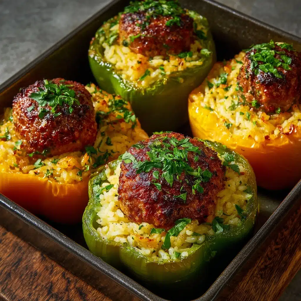 Stuffed Bell Peppers with Rice and Kefta Recipe - Recipe Image