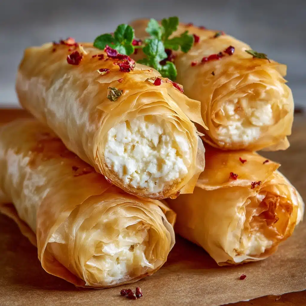 Oven Fried Feta Rolls with Chili Honey Recipe - Recipe Image