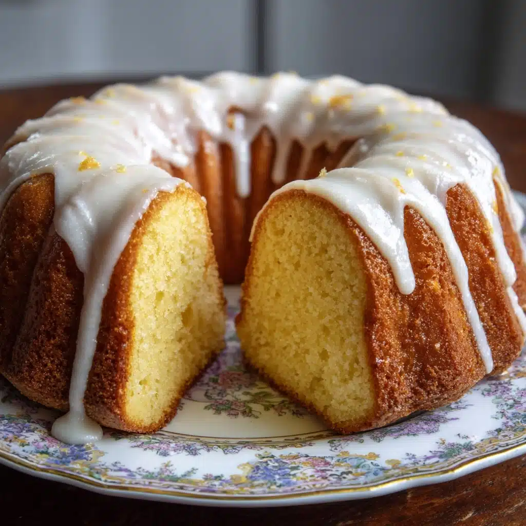 Vanilla Buttermilk Pound Cake with Cream Cheese Glaze Recipe - Recipe Image