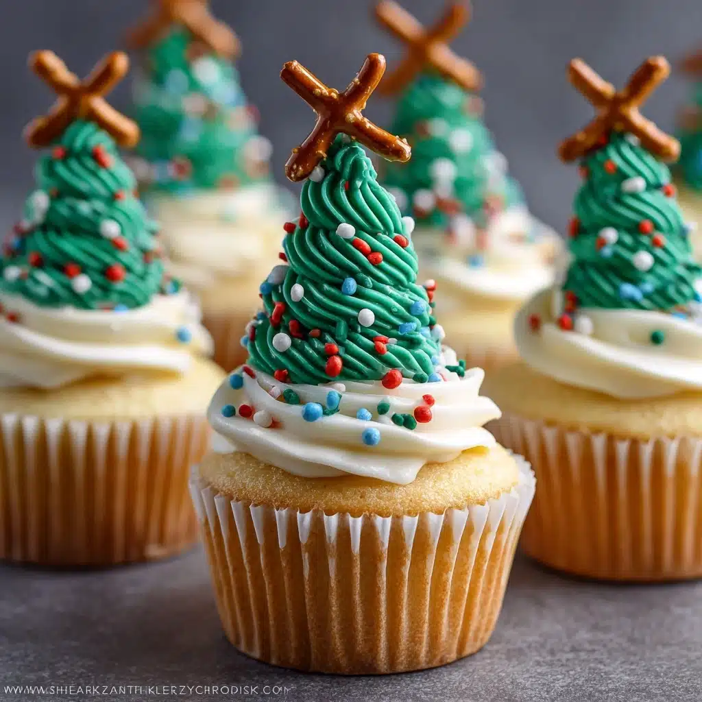 Christmas Tree Cupcakes Recipe - Recipe Image