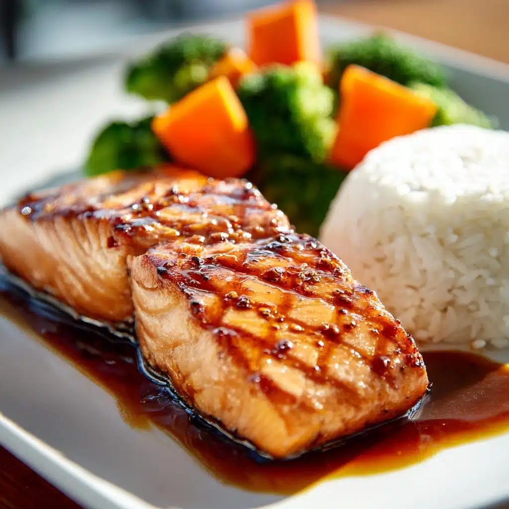 Salmon Teriyaki with Steamed Rice Recipe - Recipe Image