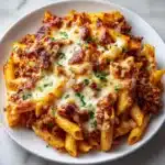 Cheesy Ground Beef Pasta Skillet Recipe