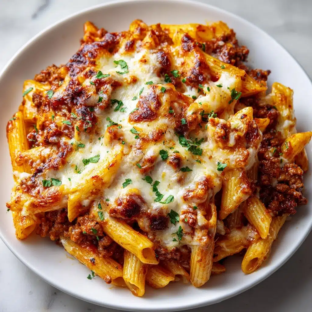 Cheesy Ground Beef Pasta Skillet Recipe