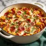 Cheesy Pepperoni Pasta Bake Recipe