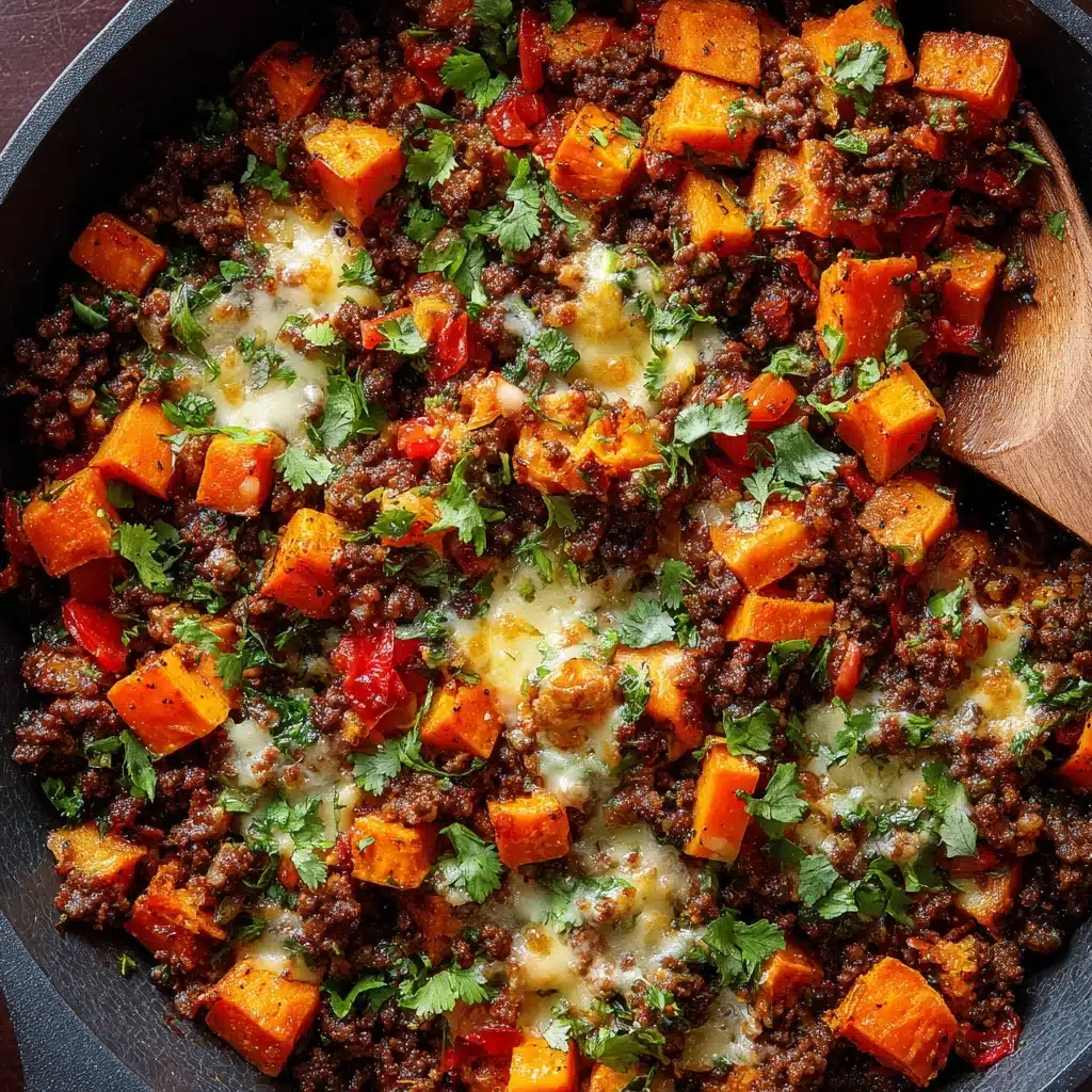 Southwest Ground Beef and Sweet Potato Skillet Recipe
