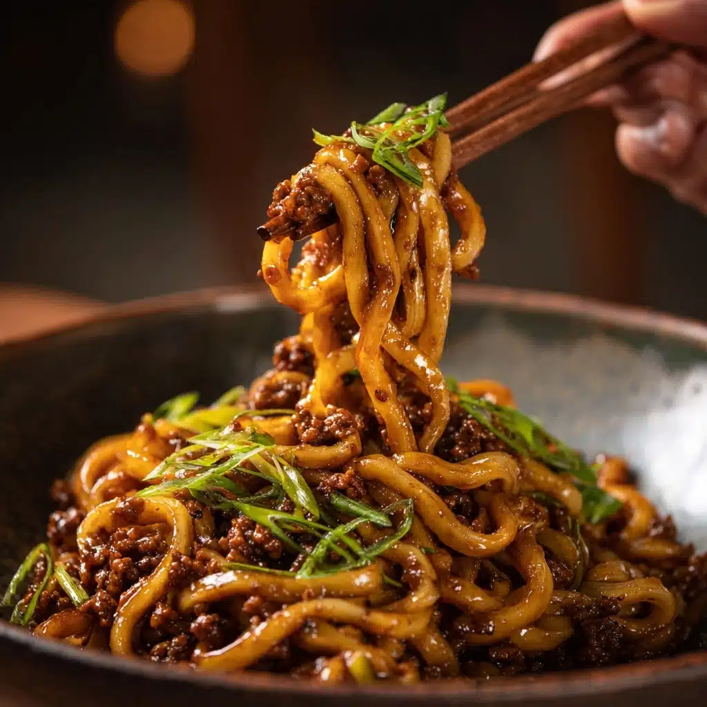 Mongolian Ground Beef Noodles Recipe - Recipe Image