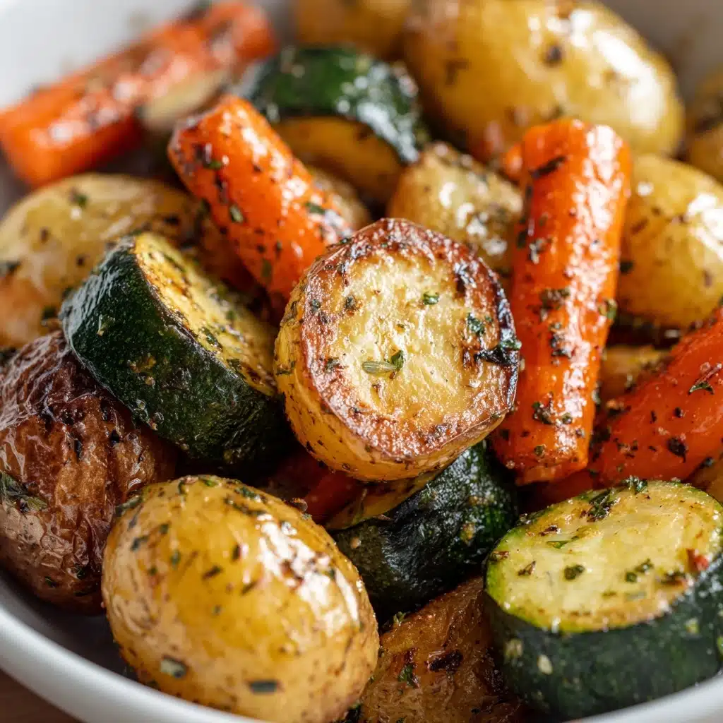 Garlic Herb Roasted Potatoes, Carrots, and Zucchini Recipe - Recipe Image