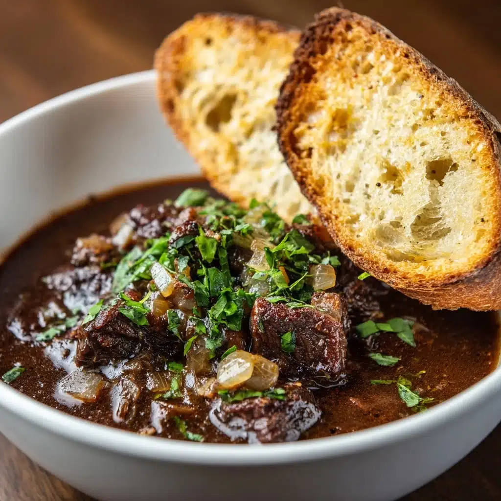 French Onion Beef Short Rib Soup Recipe - Recipe Image