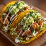 Spicy Shrimp Tacos with Garlic Cilantro Lime Slaw Recipe